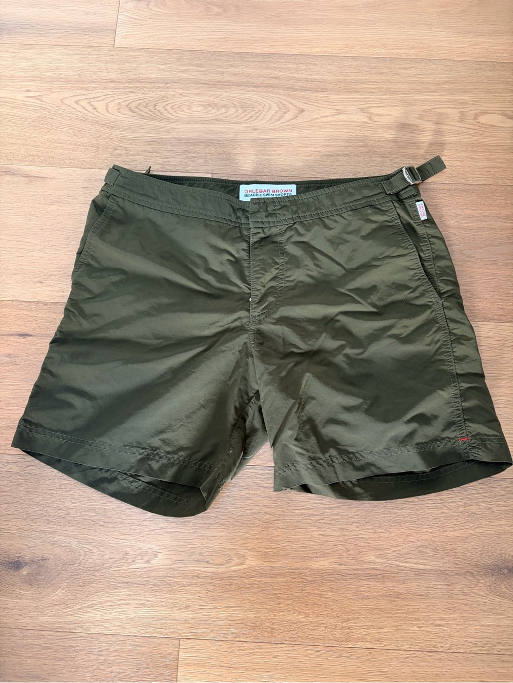 Orlebar Brown Dark Olive Adjustable Swim Trunks